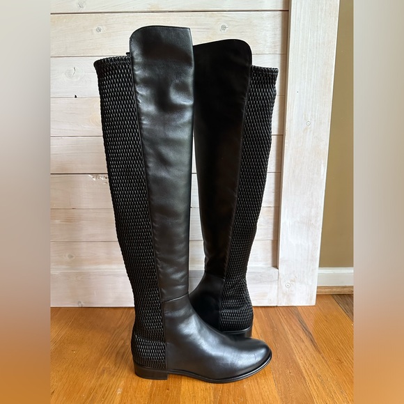 Stuart Weitzman size 8.5 ALLGOOD Black Nappa Over the Knee Boots, EUC-worn once - Picture 8 of 11